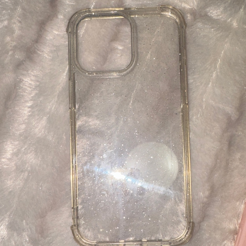 Clear Glitter iphone 15 pro max case